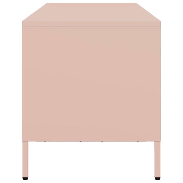 TV-Schrank Rosa 68x39x43,5 cm Kaltgewalzter Stahl
