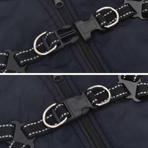 Hundemantel mit Geschirr Wasserdicht Marineblau 2XL