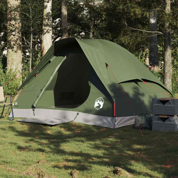 ARDEBO.de - Kuppel-Campingzelt 2 Personen Olivgrün Wasserdicht