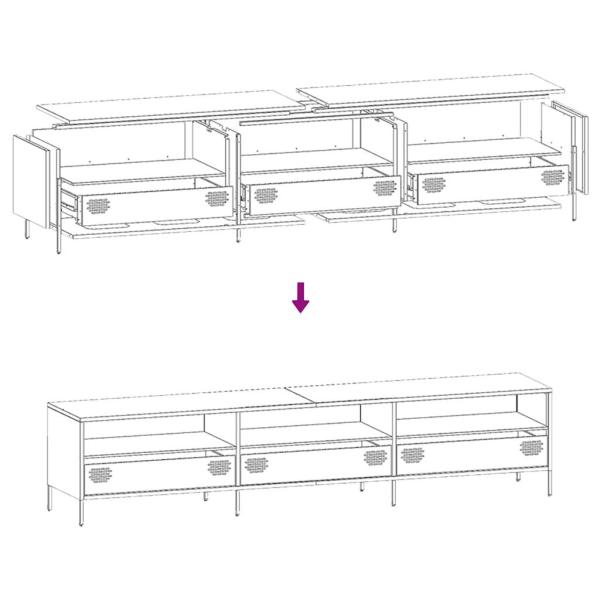 TV-Schrank Anthrazit 202x39x43,5 cm Kaltgewalzter Stahl