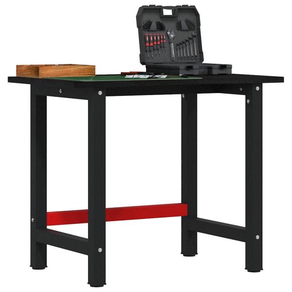 ARDEBO.de - Werkbank Dunkelbraun 100x60x81,5 cm Massivholz Eiche
