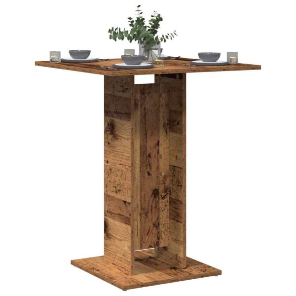 ARDEBO.de - Bistrotisch Altholz-Optik 60x60x75 cm Holzwerkstoff