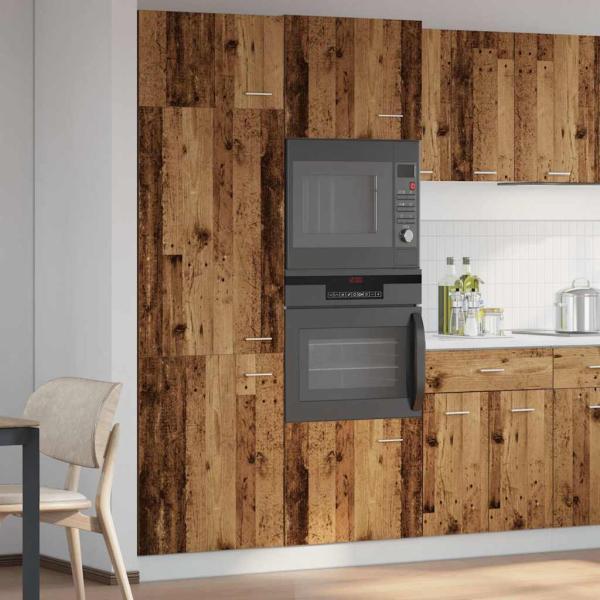 Kühlumbauschrank Lyon Altholz-Optik 60x57x207 cm Holzwerkstoff