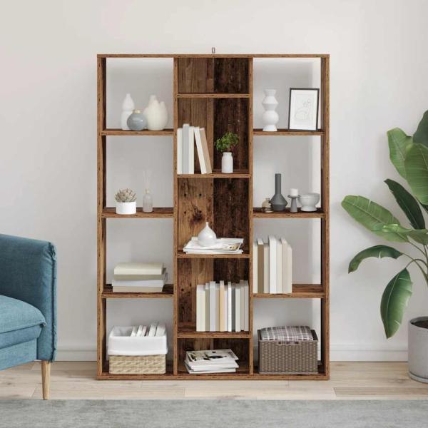Raumteiler/Bücherregal Altholz-Optik 100x24x140cm Holzwerkstoff