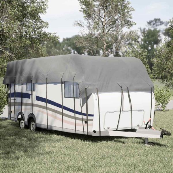 ARDEBO.de - Dachplane für Wohnwagen Grau 800x300 cm Vliesstoff