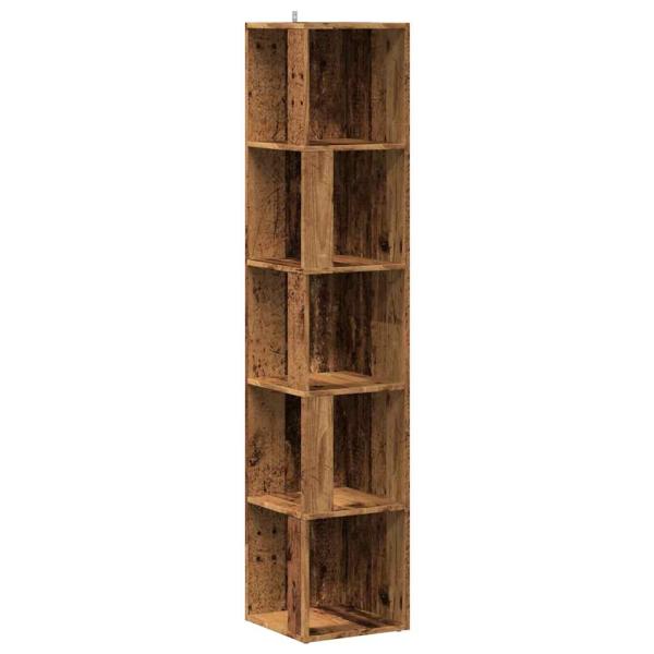 Eckregal Altholz-Optik 33x33x165 cm Holzwerkstoff