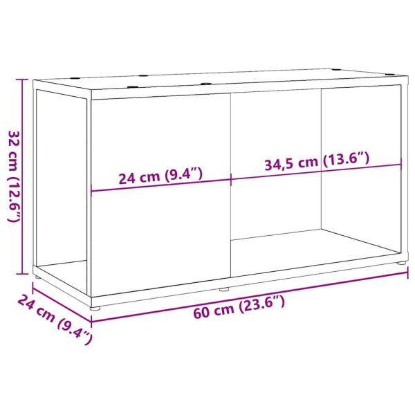 TV-Schrank Altholz-Optik 60x24x32 cm Holzwerkstoff