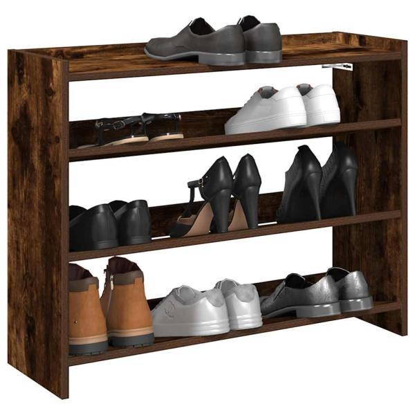 ARDEBO.de - Schuhregal Räuchereiche 80x25x61,5 cm Holzwerkstoff