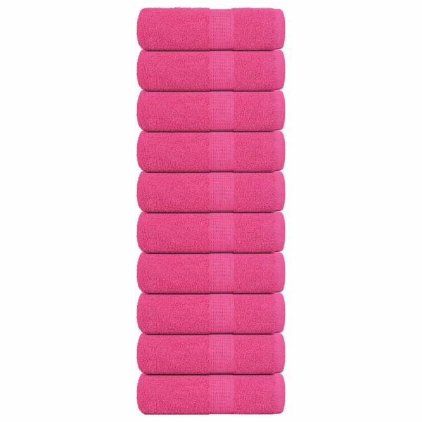 ARDEBO.de - Gästetücher 10 Stk. Rosa 30x50 cm 360 g/m² 100% Baumwolle