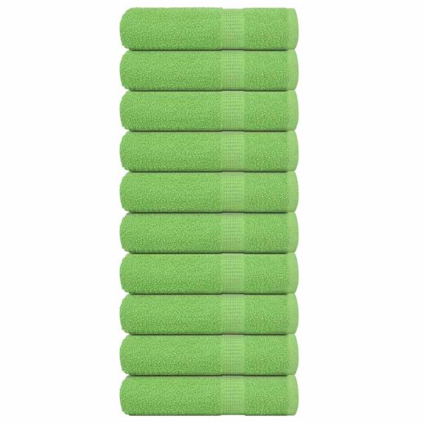 ARDEBO.de - Handtücher 10 Stk. Apfelgrün 50x100 cm 360 g/m² 100% Baumwolle