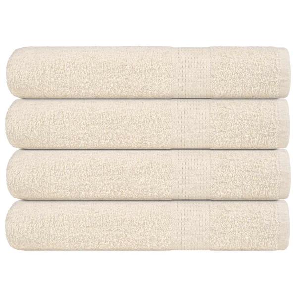 ARDEBO.de - Handtücher 4 Stk. Creme 100x200 cm 360 g/m² 100% Baumwolle