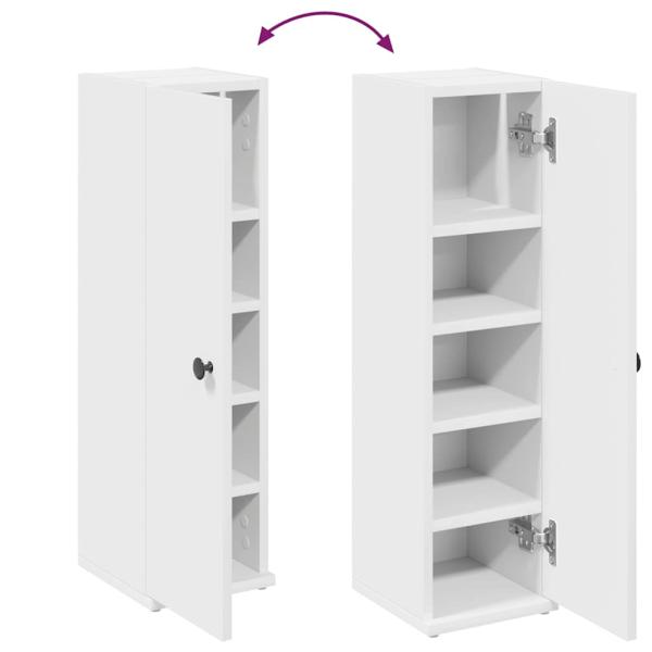 Badezimmerschrank mit Rollenhalter Weiß 20,5x22x72 cm