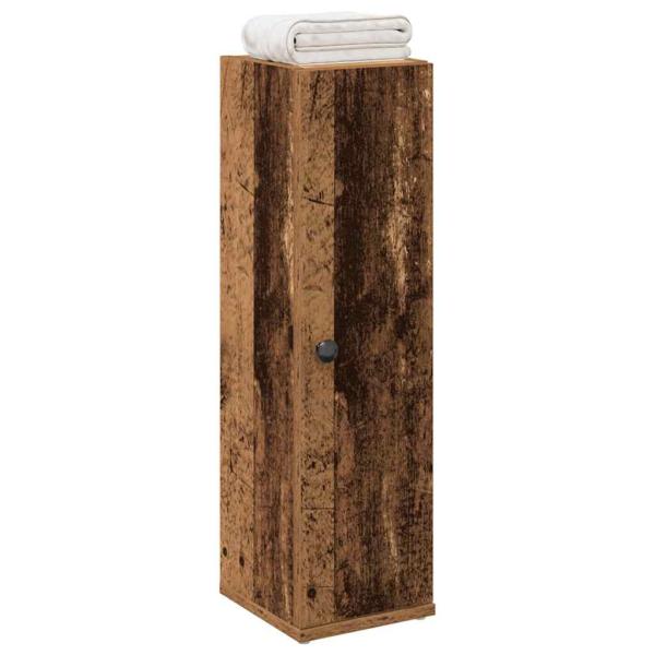 ARDEBO.de - Badezimmerschrank mit Rollenhalter Altholz-Optik 20,5x22x72 cm