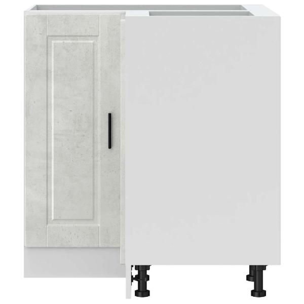 Küchen-Eckunterschrank Porto Betongrau Holzwerkstoff