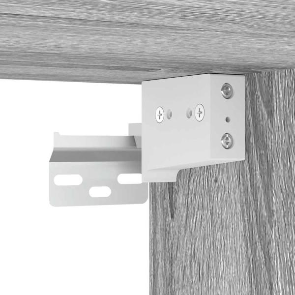 Wand-Nachttische 2 Stk. Grau Sonoma 45x26x28,5 cm