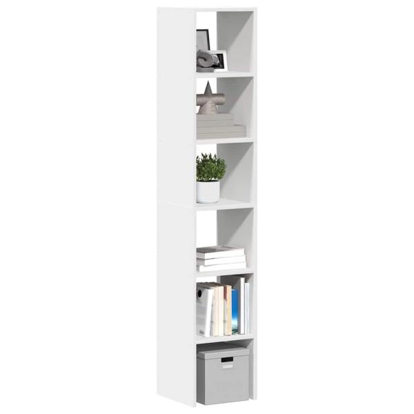 ARDEBO.de - Bücherregale 2 Stk. Stapelbar Weiß 30x30x80 cm Holzwerkstoff