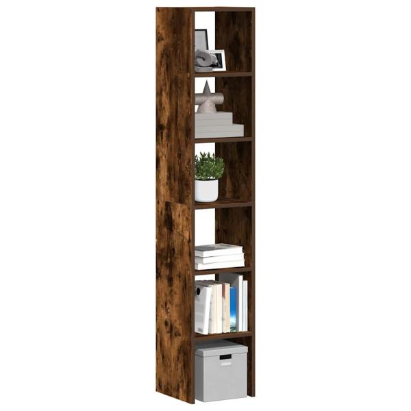 ARDEBO.de - Bücherregale 2 Stk. Stapelbar Räuchereiche 30x30x80 cm