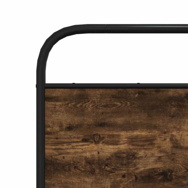 Metallbett ohne Matratze Räuchereiche 193x203 cm