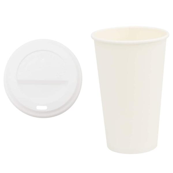 ARDEBO.de - Pappbecher mit Deckeln 1000 Stk. 16oz 400ml