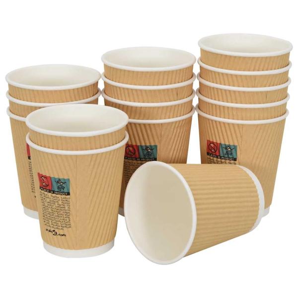 ARDEBO.de - Pappbecher mit Deckeln 1000 Stk. 8oz 200ml
