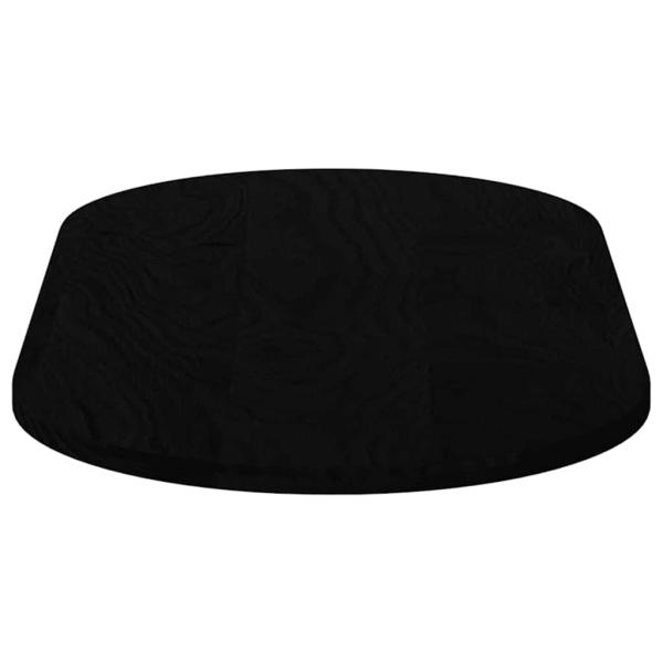 Tischplatte Dunkelbraun 100x50x2 cm Massivholz Eiche Oval