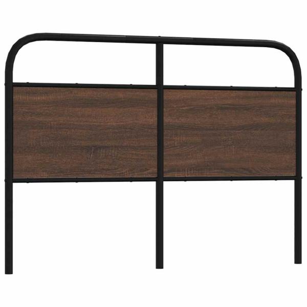 ARDEBO.de - Kopfteil Braun Eichen-Optik 135 cm Stahl und Holzwerkstoff
