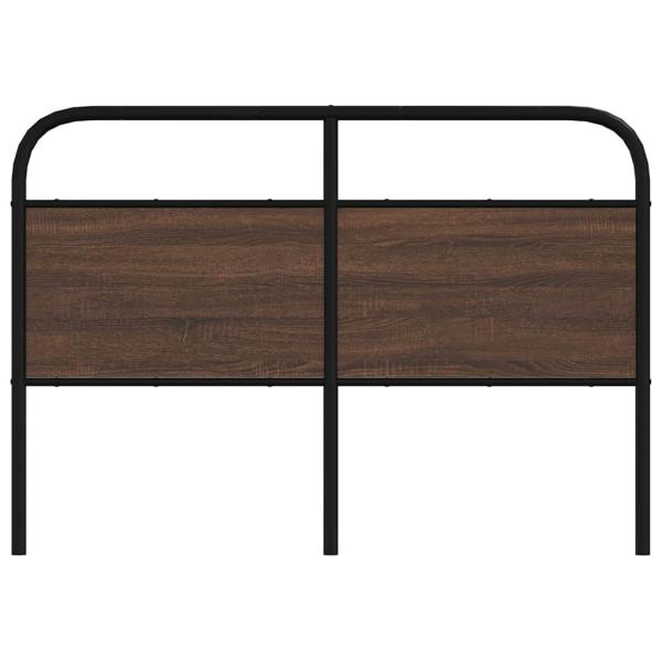 Kopfteil Braun Eichen-Optik 135 cm Stahl und Holzwerkstoff