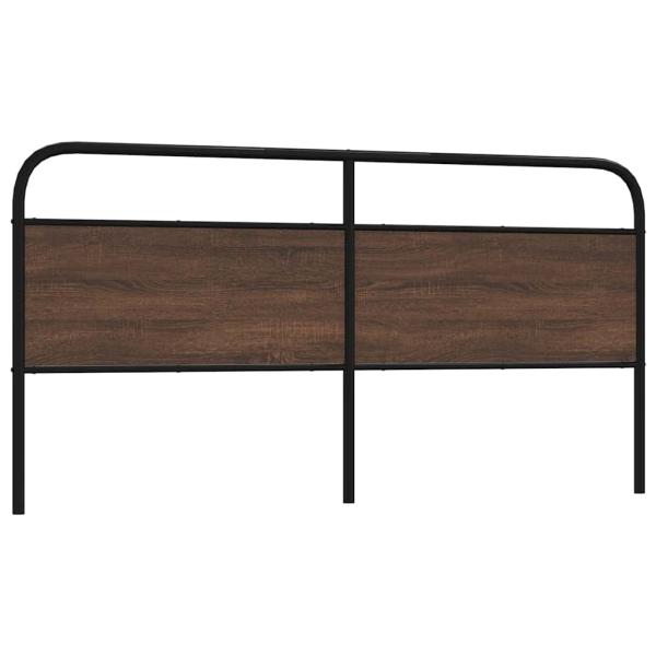 ARDEBO.de - Kopfteil Braun Eichen-Optik 200 cm Stahl und Holzwerkstoff