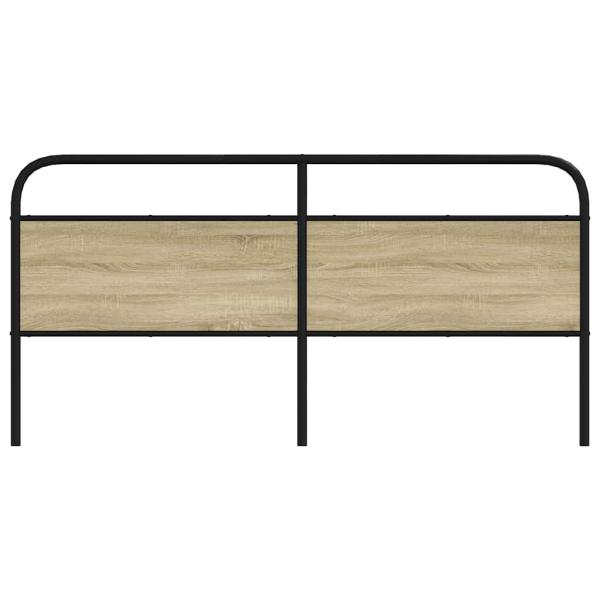 Kopfteil Sonoma-Eiche 180 cm Stahl und Holzwerkstoff