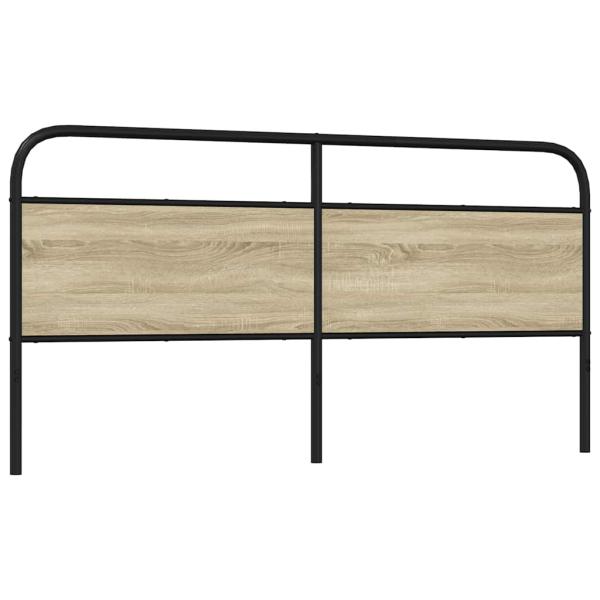 Kopfteil Sonoma-Eiche 180 cm Stahl und Holzwerkstoff