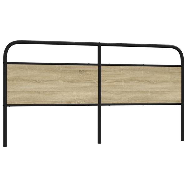 ARDEBO.de - Kopfteil Sonoma-Eiche 200 cm Stahl und Holzwerkstoff