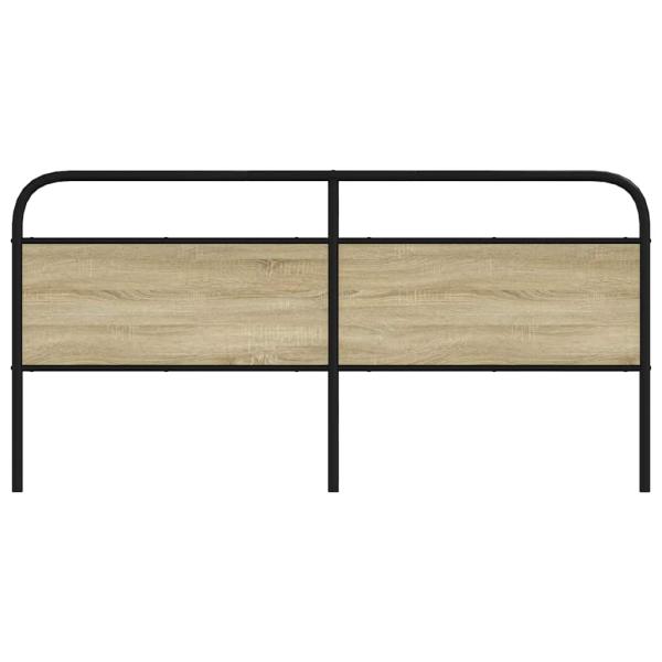 Kopfteil Sonoma-Eiche 200 cm Stahl und Holzwerkstoff