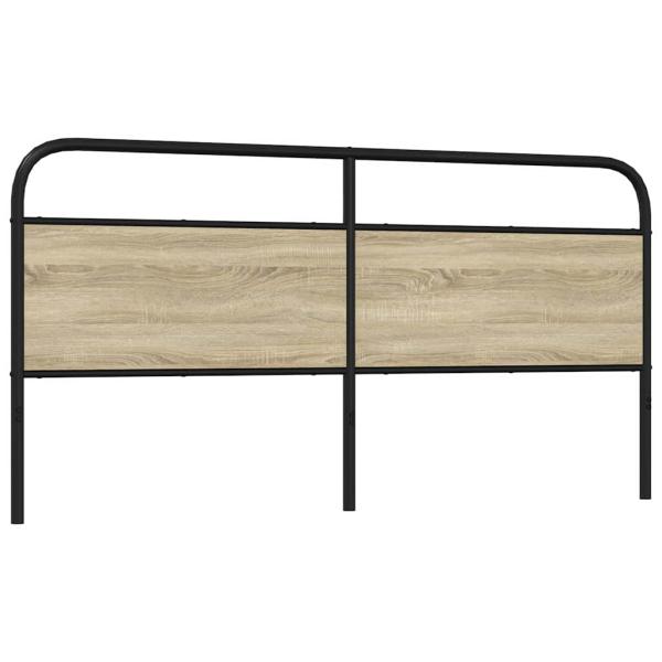 Kopfteil Sonoma-Eiche 200 cm Stahl und Holzwerkstoff
