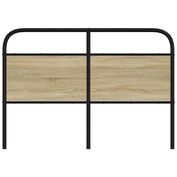 Kopfteil Sonoma-Eiche 120 cm Stahl und Holzwerkstoff