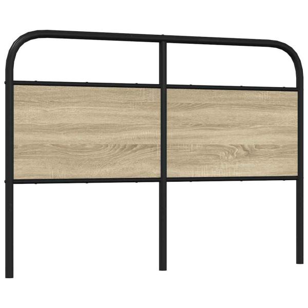 Kopfteil Sonoma-Eiche 120 cm Stahl und Holzwerkstoff