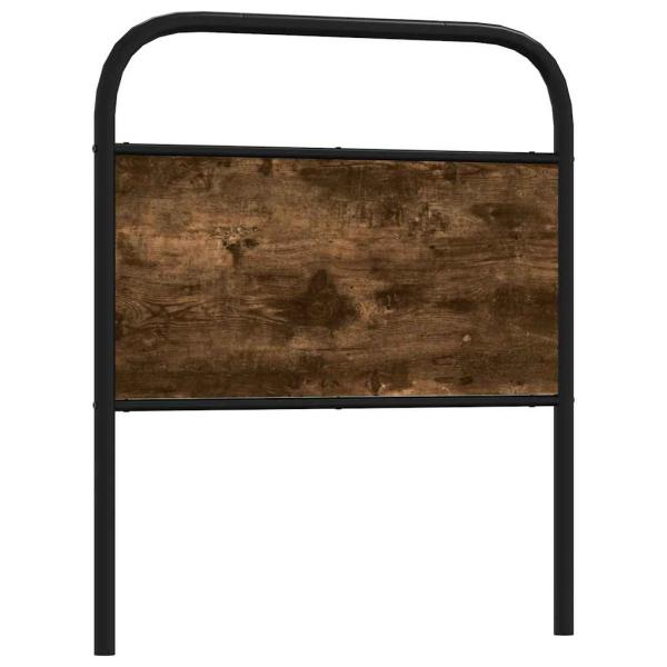 ARDEBO.de - Kopfteil Räuchereiche 75 cm Stahl und Holzwerkstoff