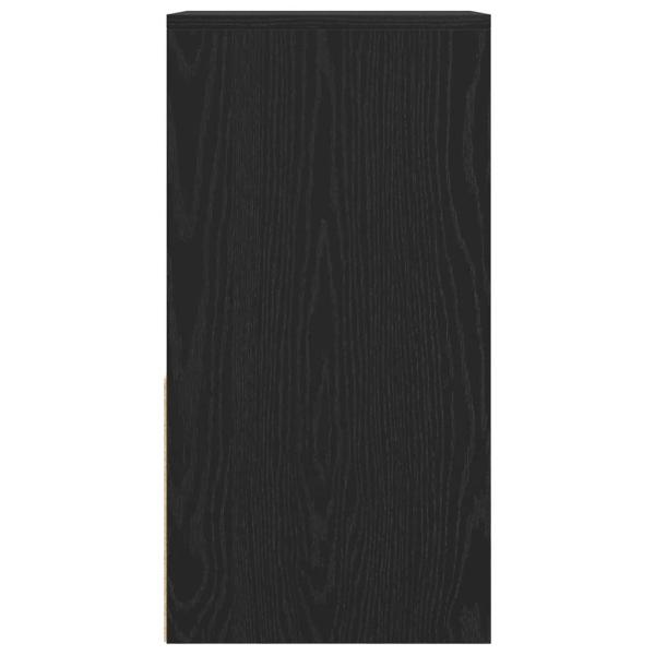 Nachttische mit Schublade 2 Stk. Schwarz Eichen-Optik