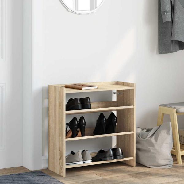 ARDEBO.de - Schuhregal Sonoma-Eiche 60x25x62 cm Holzwerkstoff