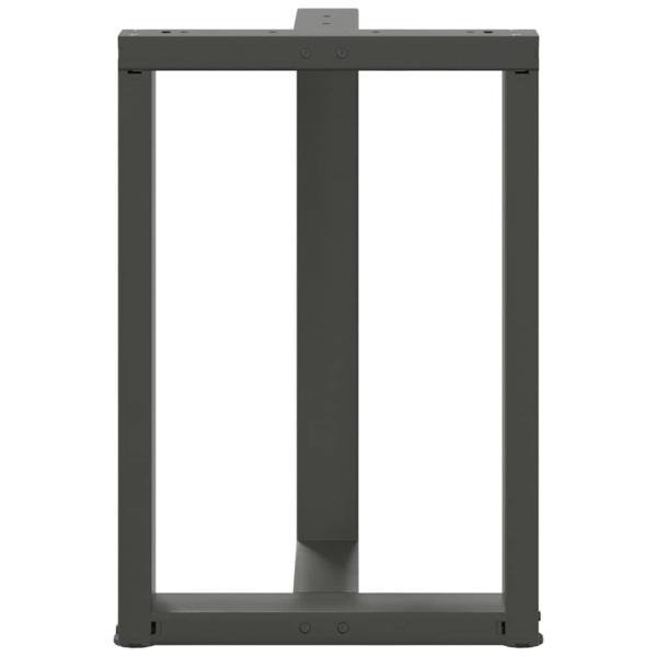 Esstischbeine T-Form 2 Stk. Anthrazit 50x35x(72-73) cm Stahl