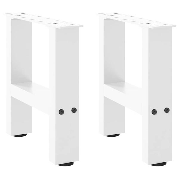 Couchtischbeine Weiß 2 Stk. 30×30 cm Stahl