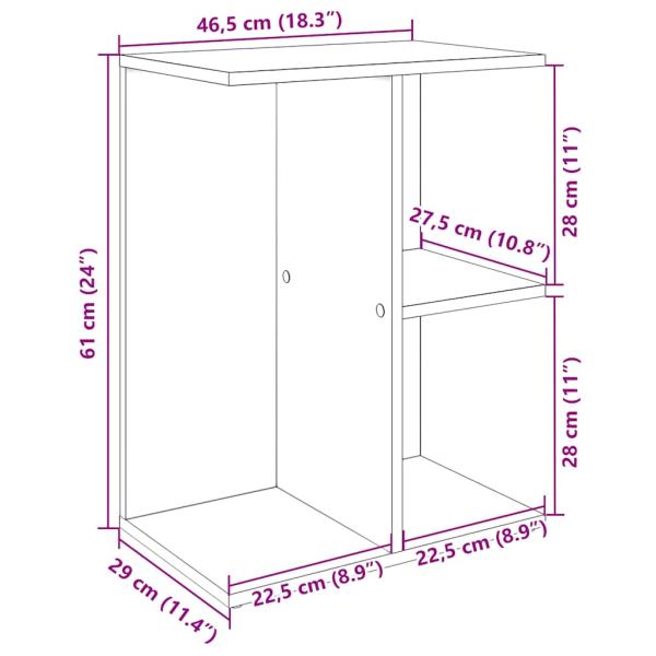 Nachttische 2 Stk. Weiß 46,5x29x61 cm Holzwerkstoff