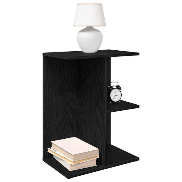 ARDEBO.de - Nachttische 2 Stk. Schwarz Eichen-Optik 46,5x29x61 cm