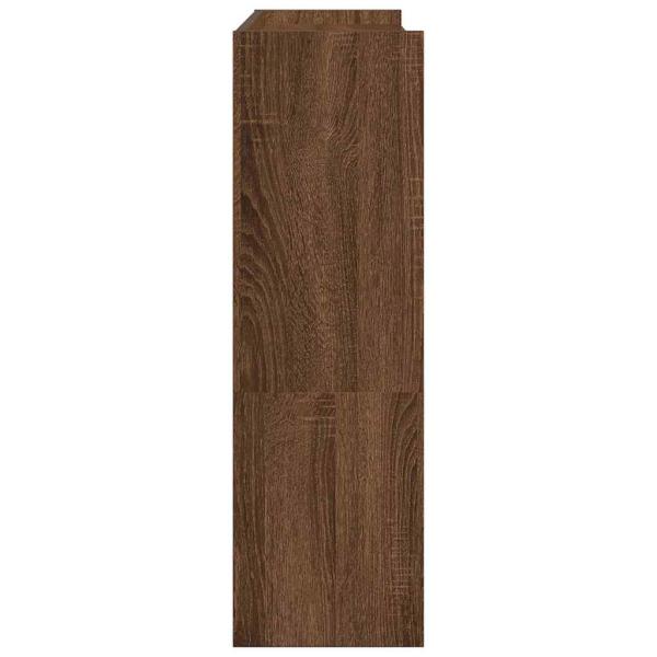 Schuhregal Braun Eichen-Optik 80x25x81 cm Holzwerkstoff