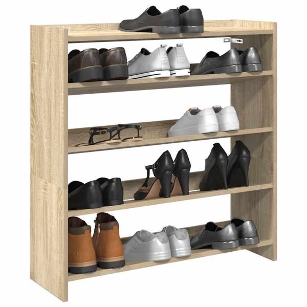 ARDEBO.de - Schuhregal Sonoma-Eiche 80x25x81 cm Holzwerkstoff