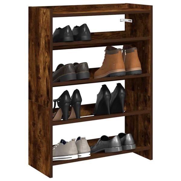 ARDEBO.de - Schuhregal Räuchereiche 80x25x61,5 cm Holzwerkstoff