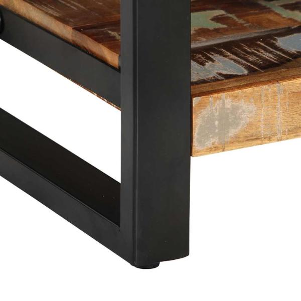 Nachttisch Mehrfarbig 35x34x45 cm Altholz Massiv