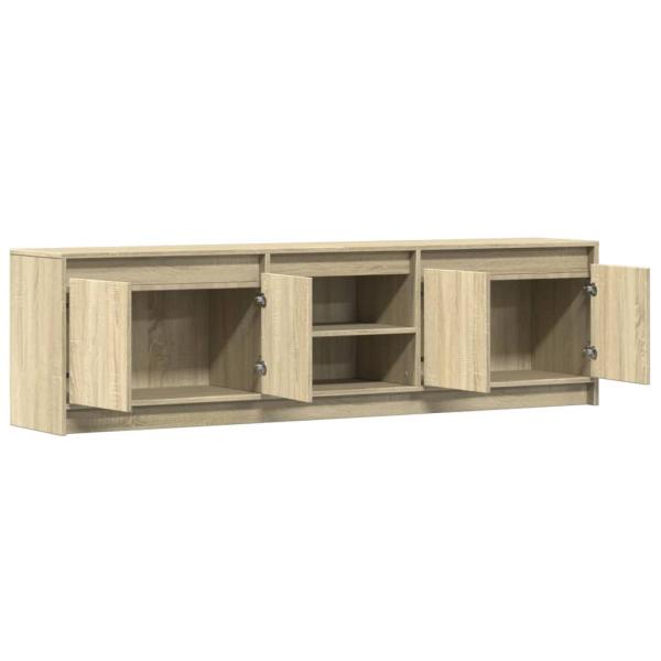 TV-Schrank mit LED-Beleuchtung Sonoma-Eiche 180x34x50 cm