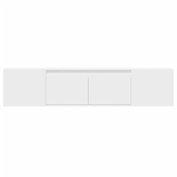 TV-Wandschrank mit LED-Beleuchtung Weiß 180x31x39,5 cm