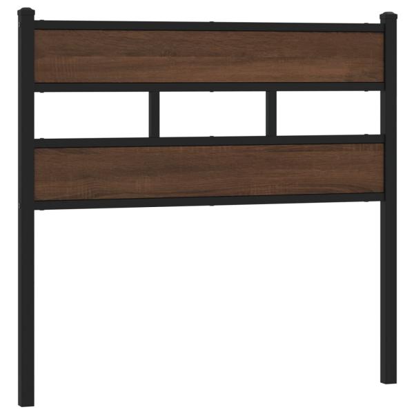 Kopfteil Braun Eichen-Optik 75 cm Stahl und Holzwerkstoff