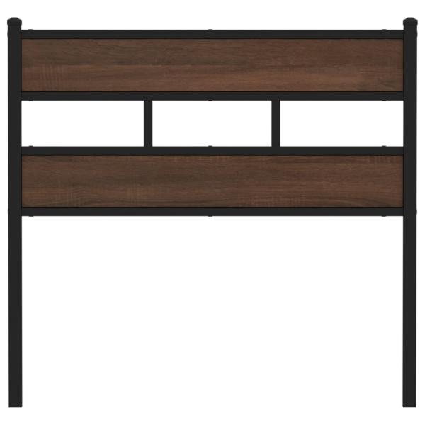 Kopfteil Braun Eichen-Optik 75 cm Stahl und Holzwerkstoff
